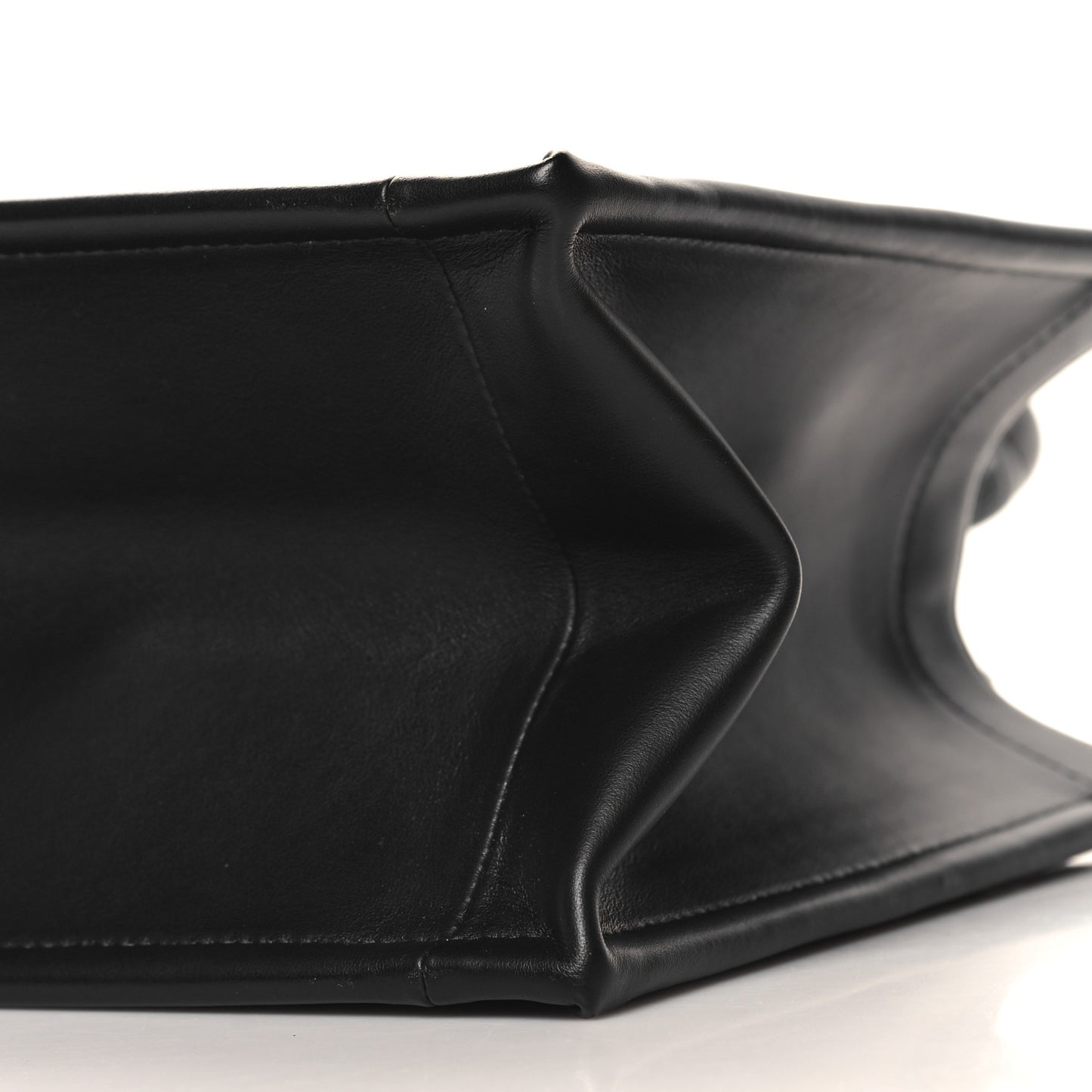 Calfskin Macro Cannage Small Book Tote Black