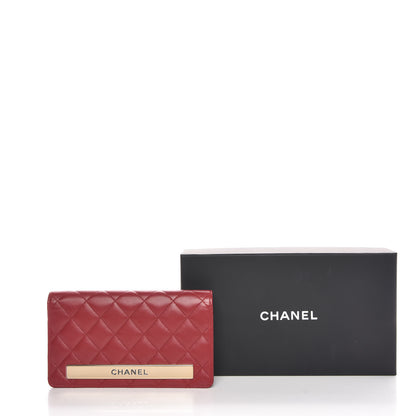Chanel Lambskin Quilted Trendy CC Yen Wallet Red 9 of 9