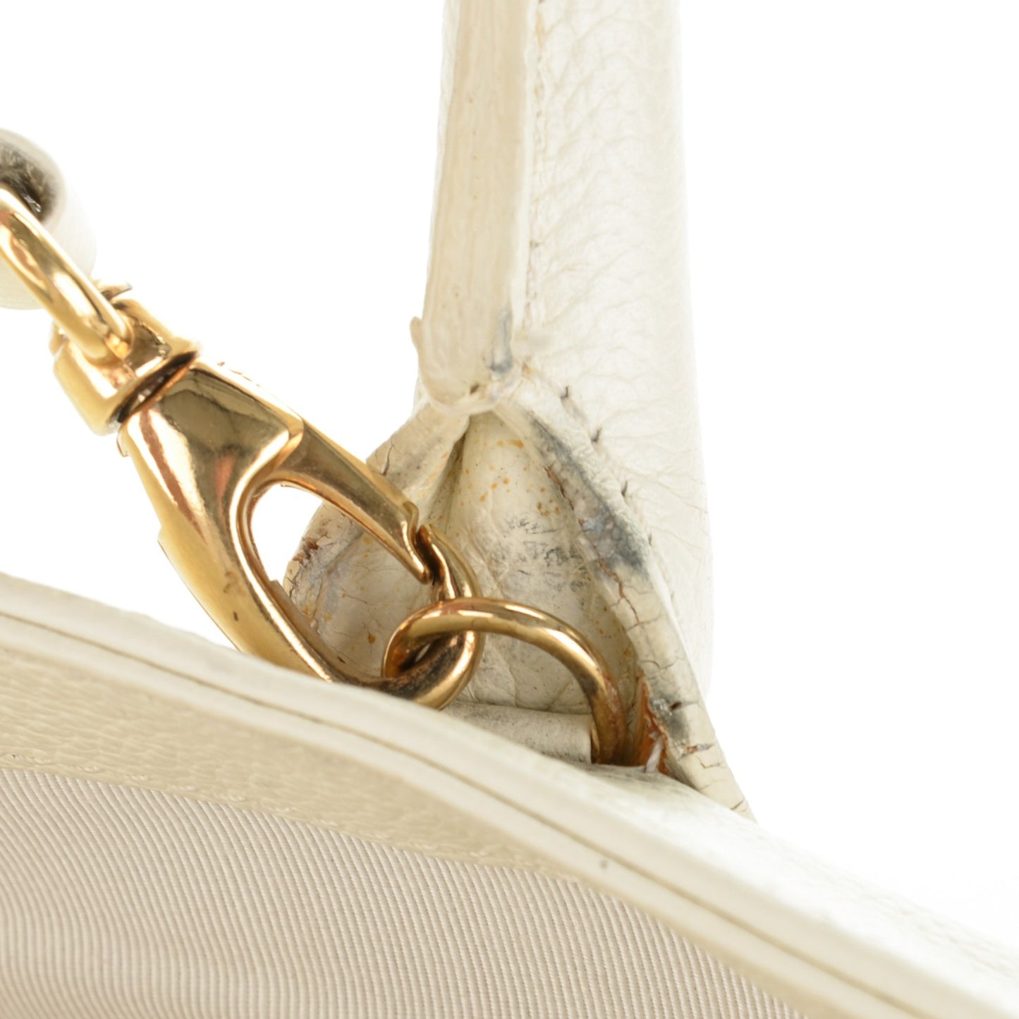 Calfskin Cerf Executive Shopper Tote White
