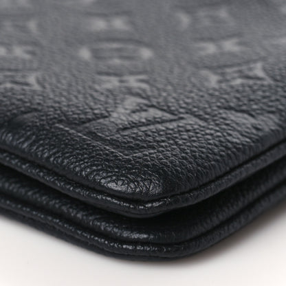 Louis Vuitton Empreinte Double Zip Pochette Black 9 of 10