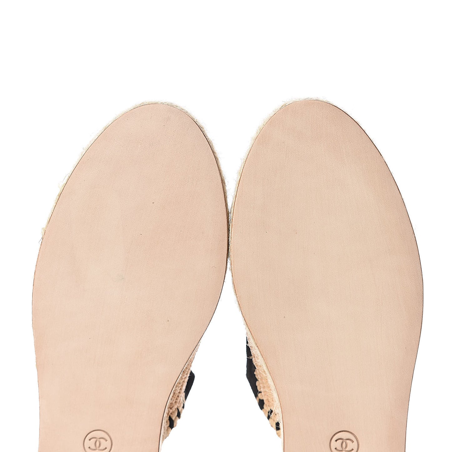 Suede Grosgrain CC Espadrille Mules 42 Black