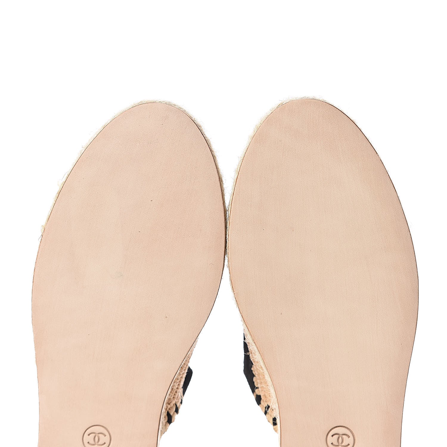 Chanel Suede Grosgrain CC Espadrille Mules 42 Black 8 of 12