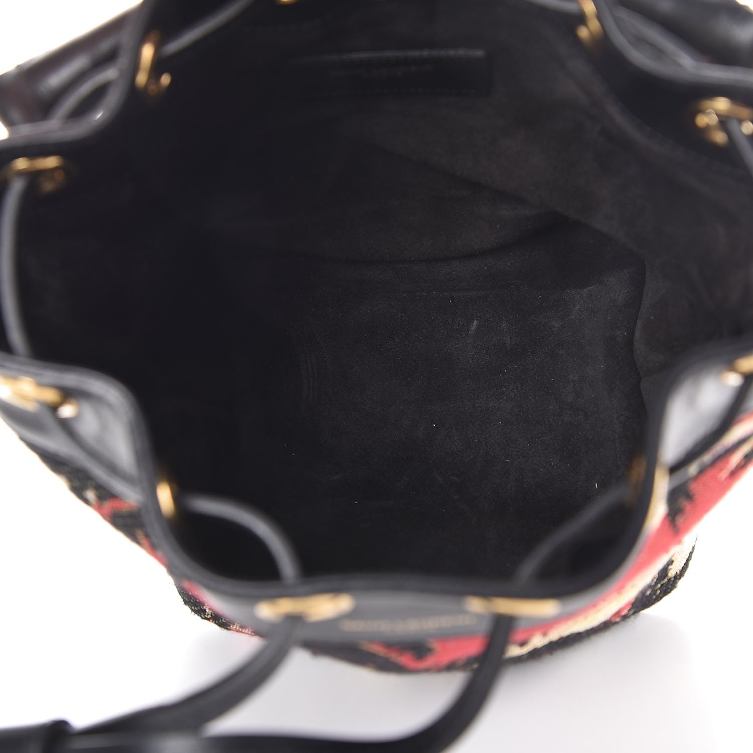 Saint Laurent Jacquard Calfskin Sunset Emmanuelle Bucket Bag 7 of 12