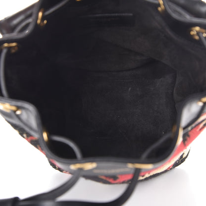 Saint Laurent Jacquard Calfskin Sunset Emmanuelle Bucket Bag 7 of 12