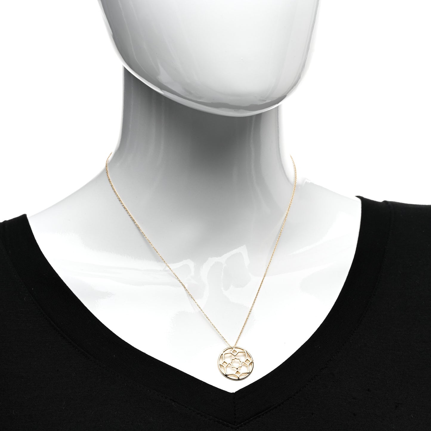 18K Yellow Gold Paloma Picasso Zellige Medallion Pendant Necklace