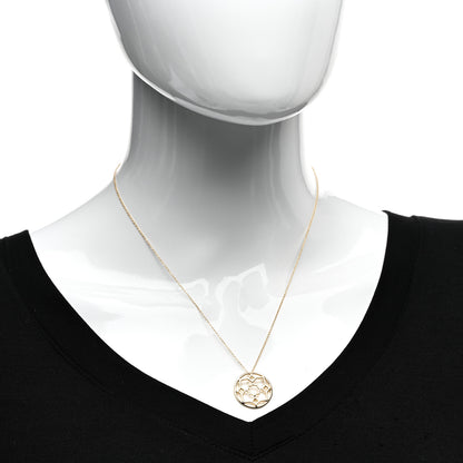 Tiffany 18K Yellow Gold Paloma Picasso Zellige Medallion Pendant Necklace 2 of 4