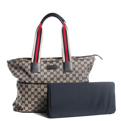 Gucci Monogram Web Large Diaper Tote Navy 5 of 10