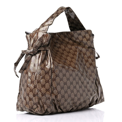 Gucci Crystal Monogram Medium Hysteria Tote Brown 3 of 10