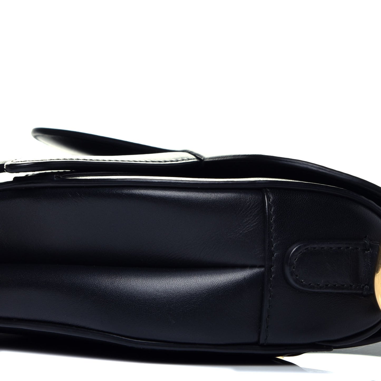 Calfskin Mini Saddle Bag Black