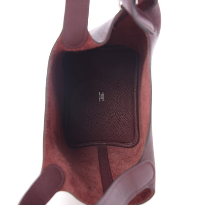 Hermes Taurillon Clemence Picotin Lock 18 PM Bordeaux 4 of 11