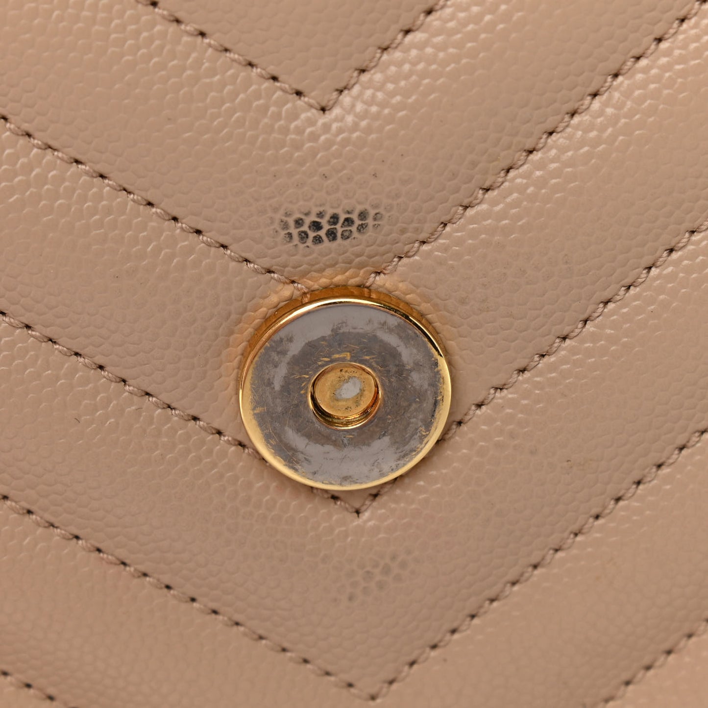 Grain De Poudre Matelasse Chevron Large Monogram Satchel Dark Beige