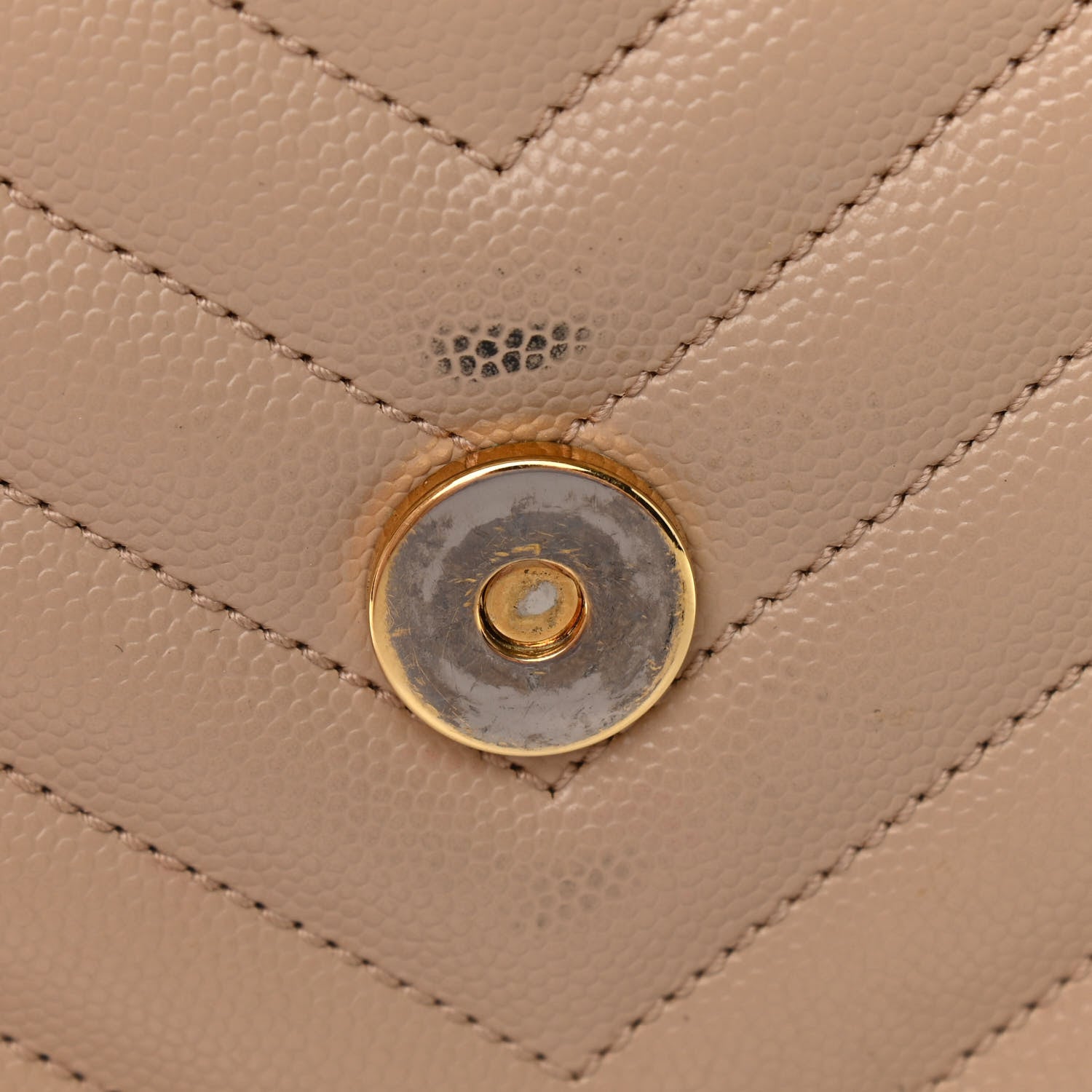 Saint Laurent Grain De Poudre Matelasse Chevron Large Monogram Satchel Dark Beige 9 of 17
