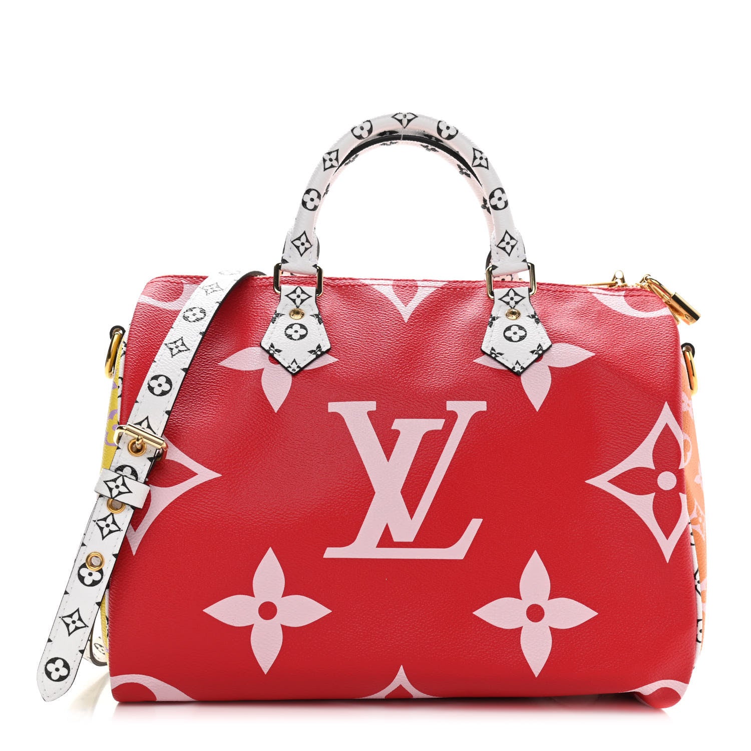 Louis Vuitton Monogram Giant Speedy Bandouliere 30 Rouge 1 of 10