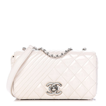 Chanel Patent Quilted Small Coco Boy Flap White 1 of 13