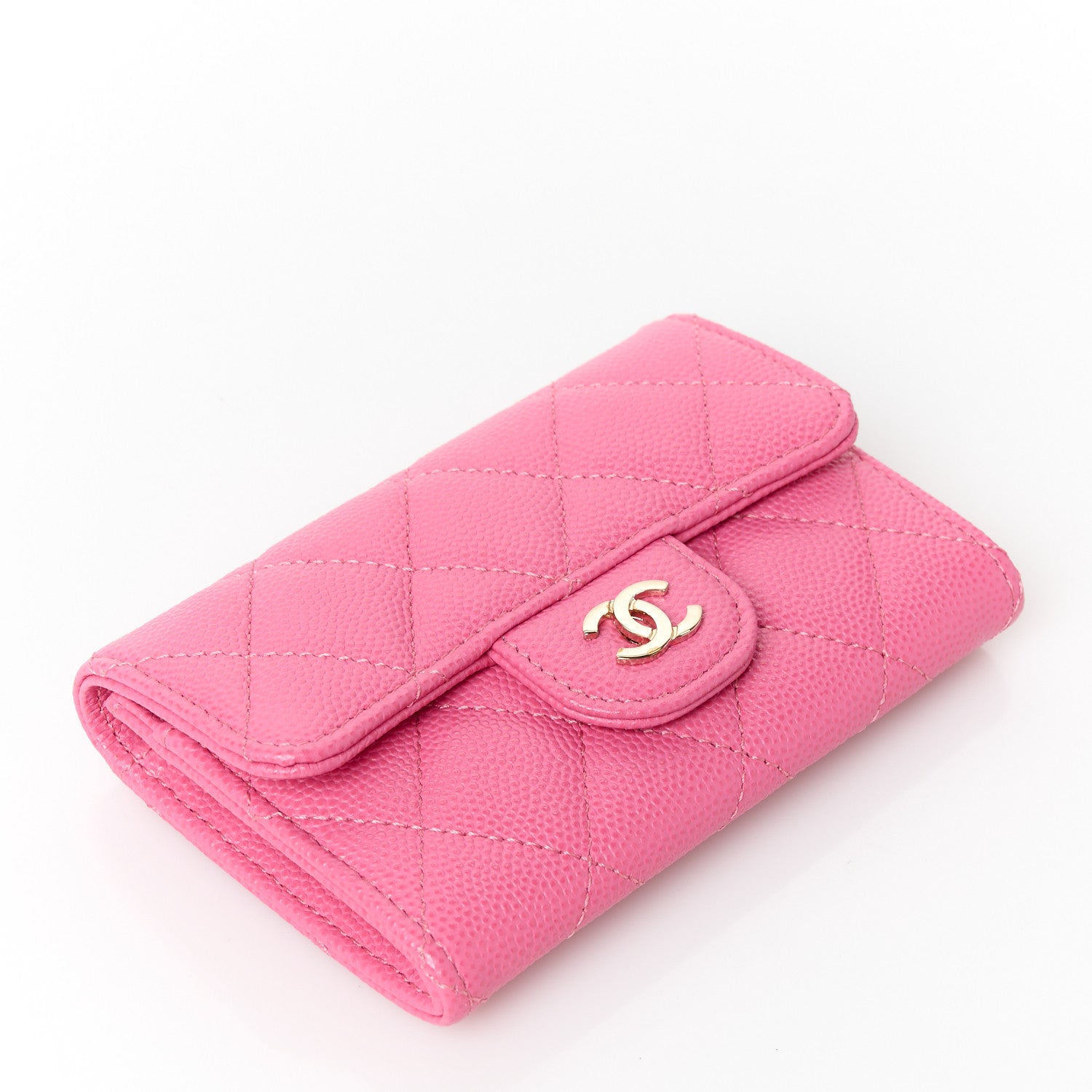 Chanel Caviar Quilted Flap Card Holder Pink 4 of 12
