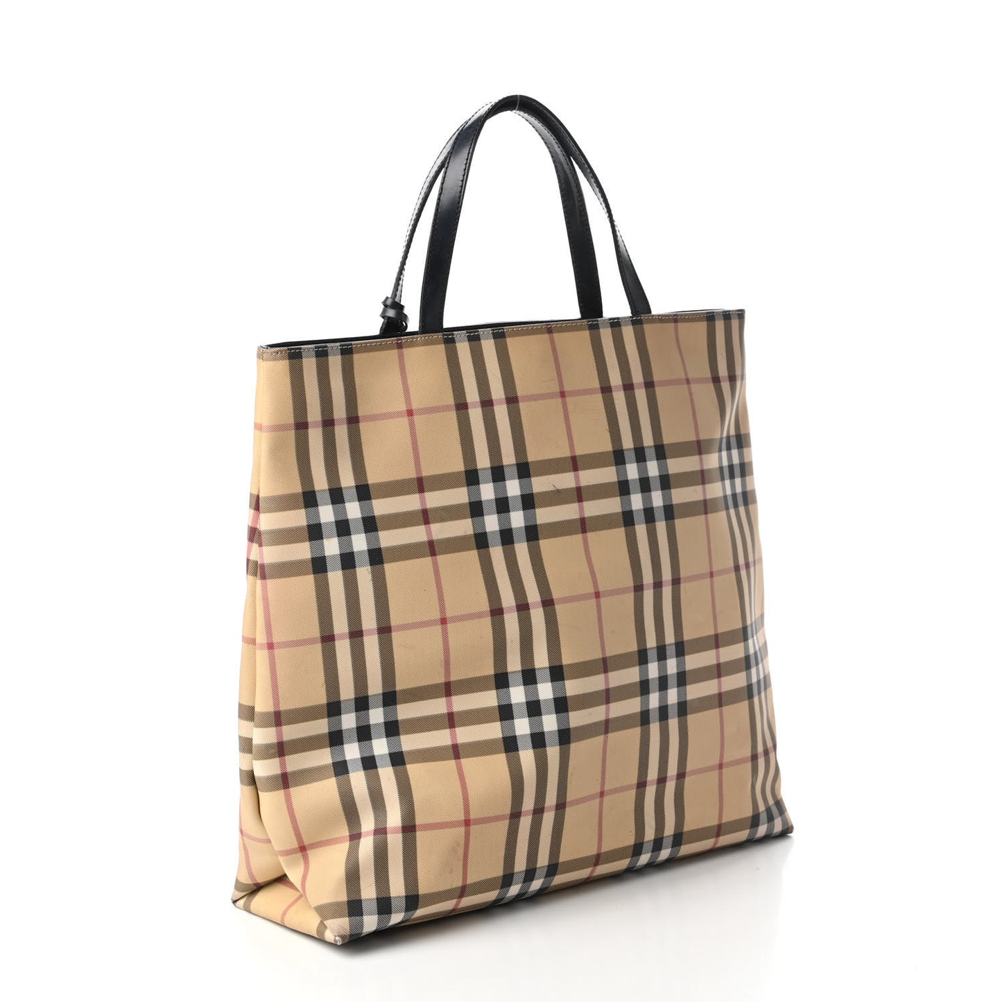 House Check Medium Tote Black