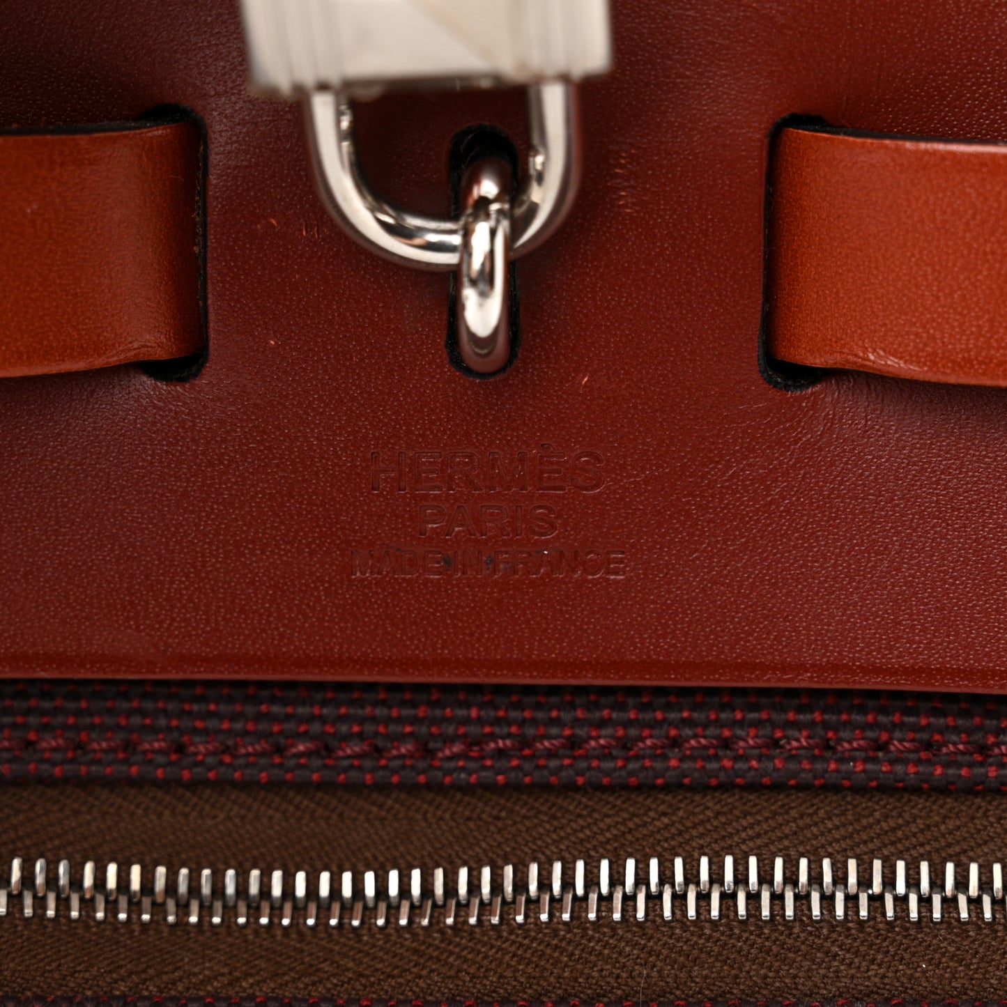 Military Toile Vache Hunter Herbag Zip 31 PM Chocolate Rouge Sellier Rouge H Cuivre