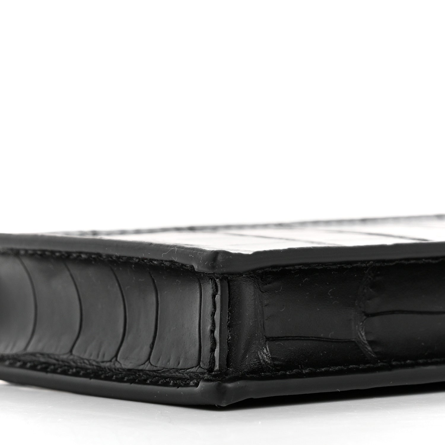 Alexander McQueen Crocodile Embossed Chain Phone Case Black 10 of 10