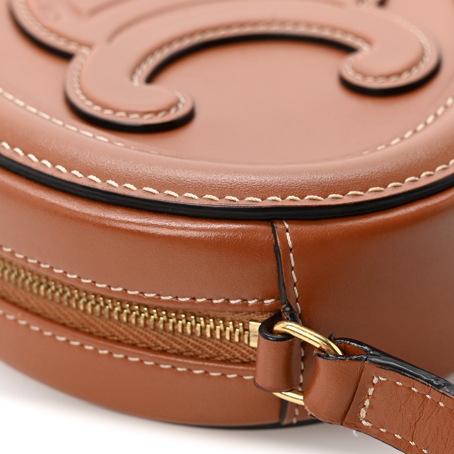 Celine Smooth Calfskin Cuir Triomphe Oval Bag Tan 13 of 13