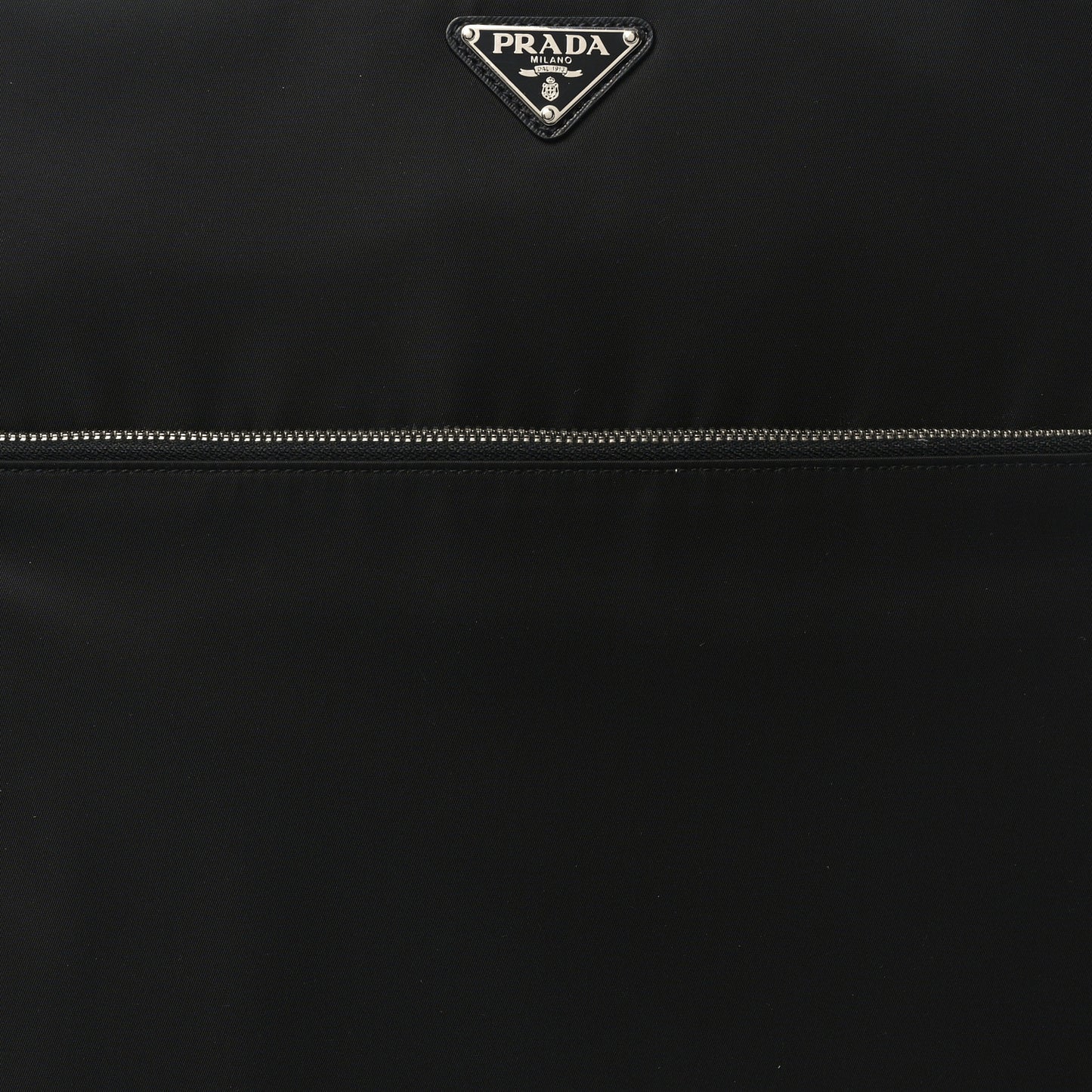 Tessuto Nylon Saffiano Trolley Luggage Black