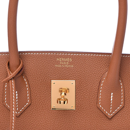 Hermes Togo Verso Birkin 35 Gold Geranium 8 of 28