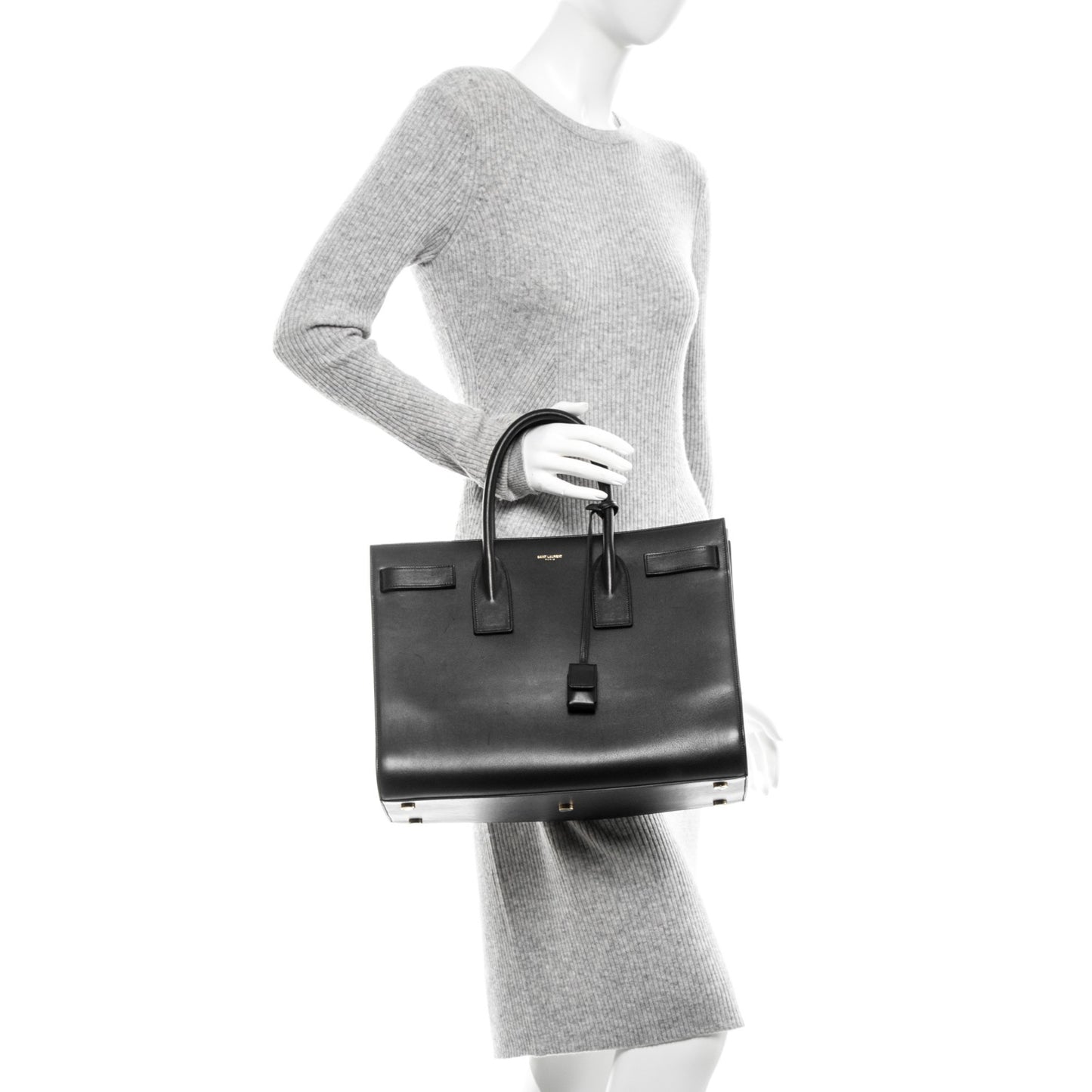 Calfskin Large Sac De Jour Carryall Black