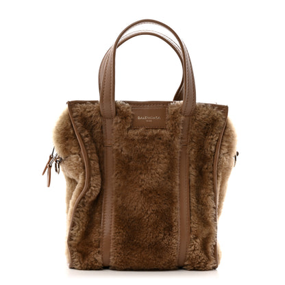 Balenciaga Shearling XS Bazar Shopper Tote Beige 1 of 15