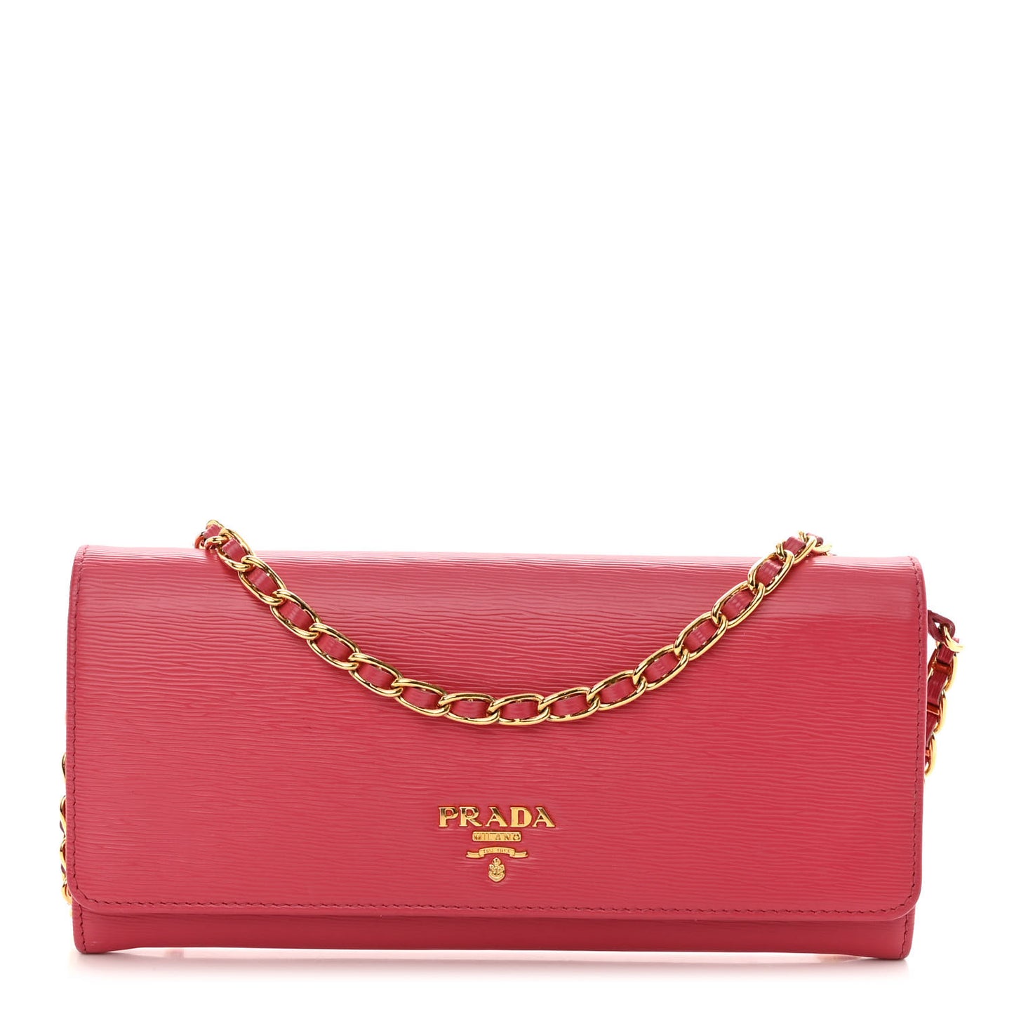 Vitello Move Metal Oro Chain Wallet Peonia