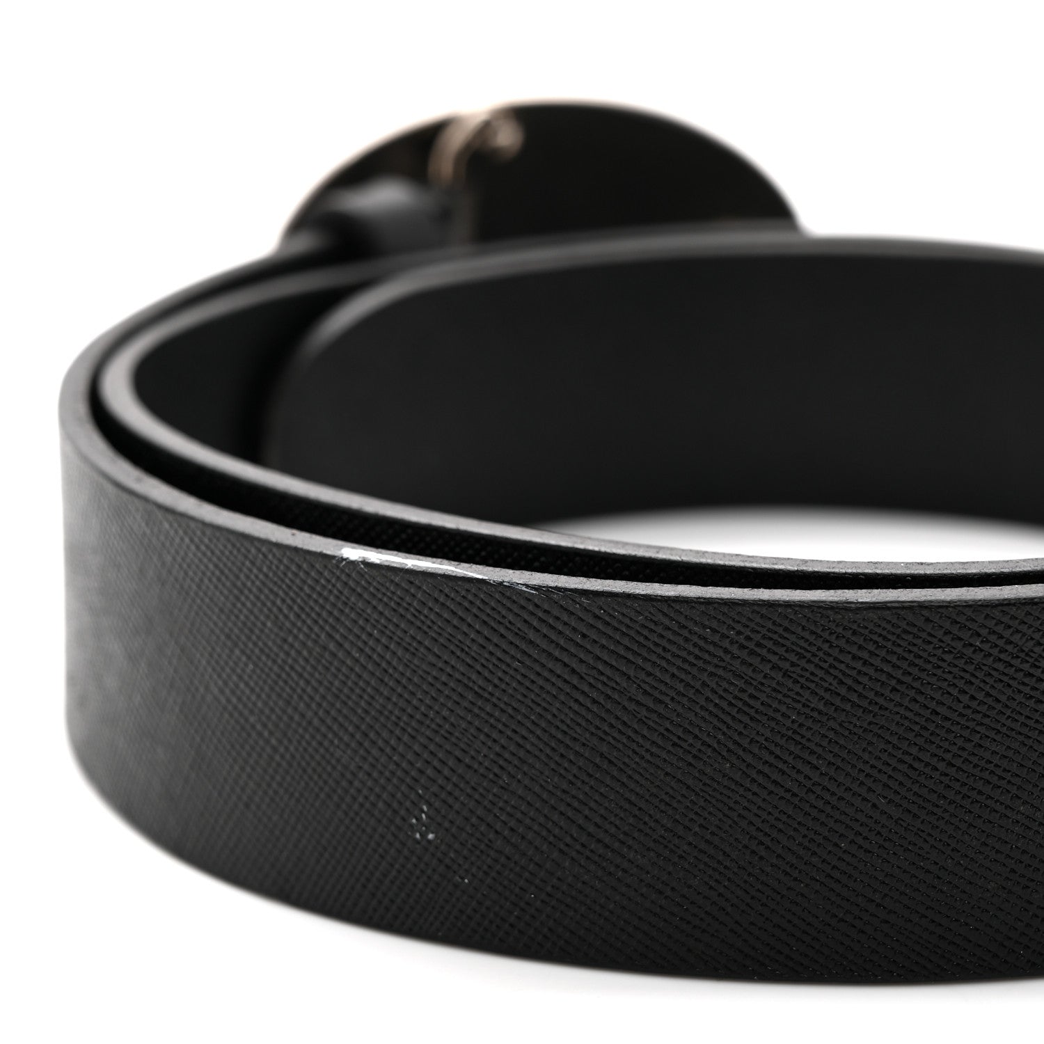 Prada Saffiano Buckle Belt 80 32 Black 6 of 7