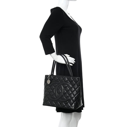 Chanel Caviar Quilted Medallion Tote Black 2 of 11