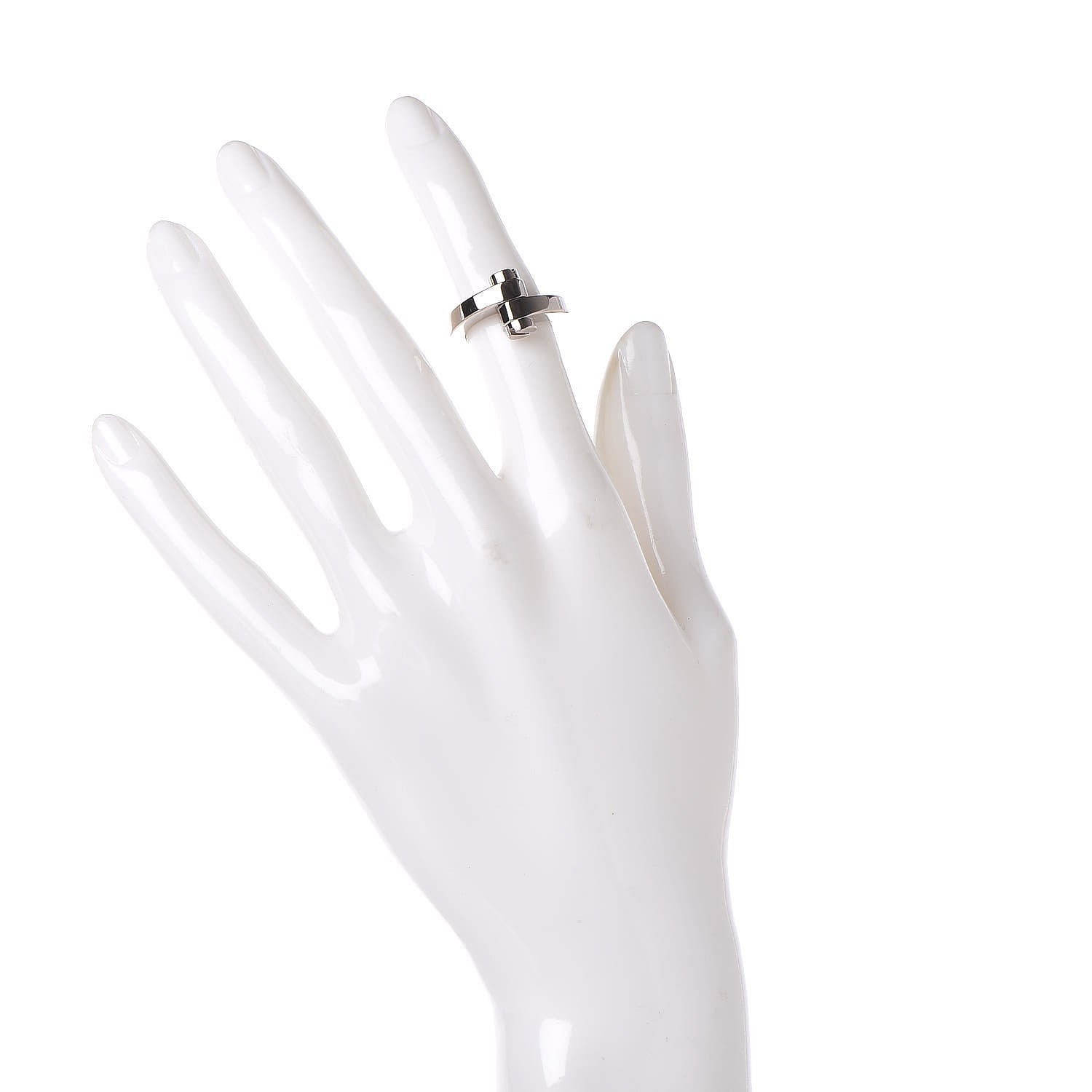 Cartier 18K White Gold Menotte Ring 47 4 2 of 6