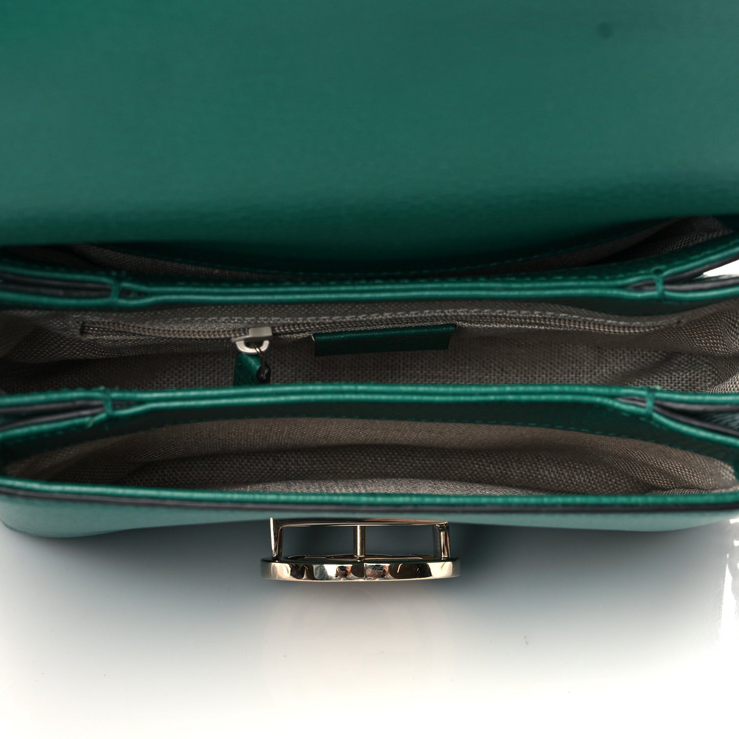 Dollar Calfskin Interlocking G Crossbody Bag Emerald