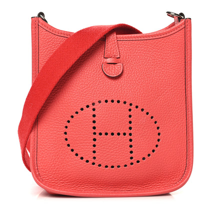 Hermes Taurillon Clemence Amazone Evelyne TPM Bougainvillea Rouge Pivoine 1 of 10