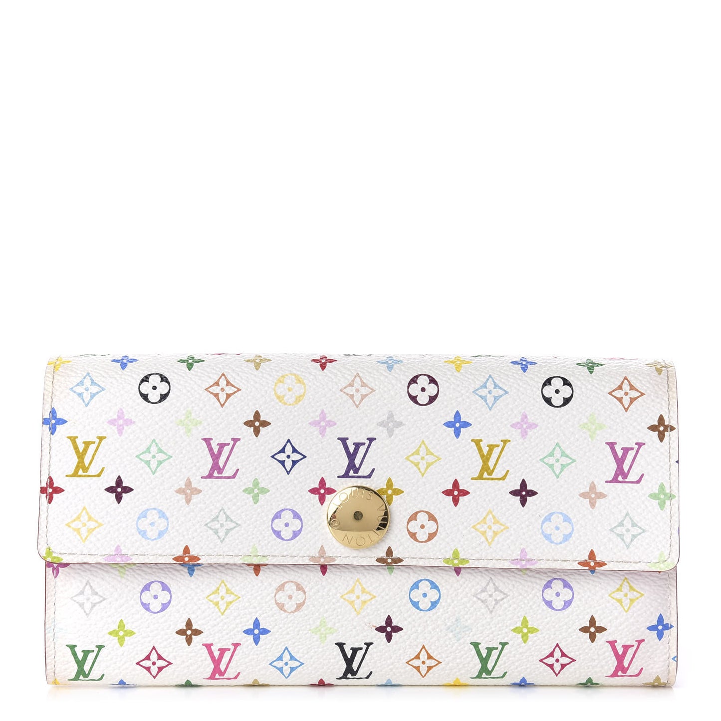 Monogram Multicolor Sarah Wallet White Litchi