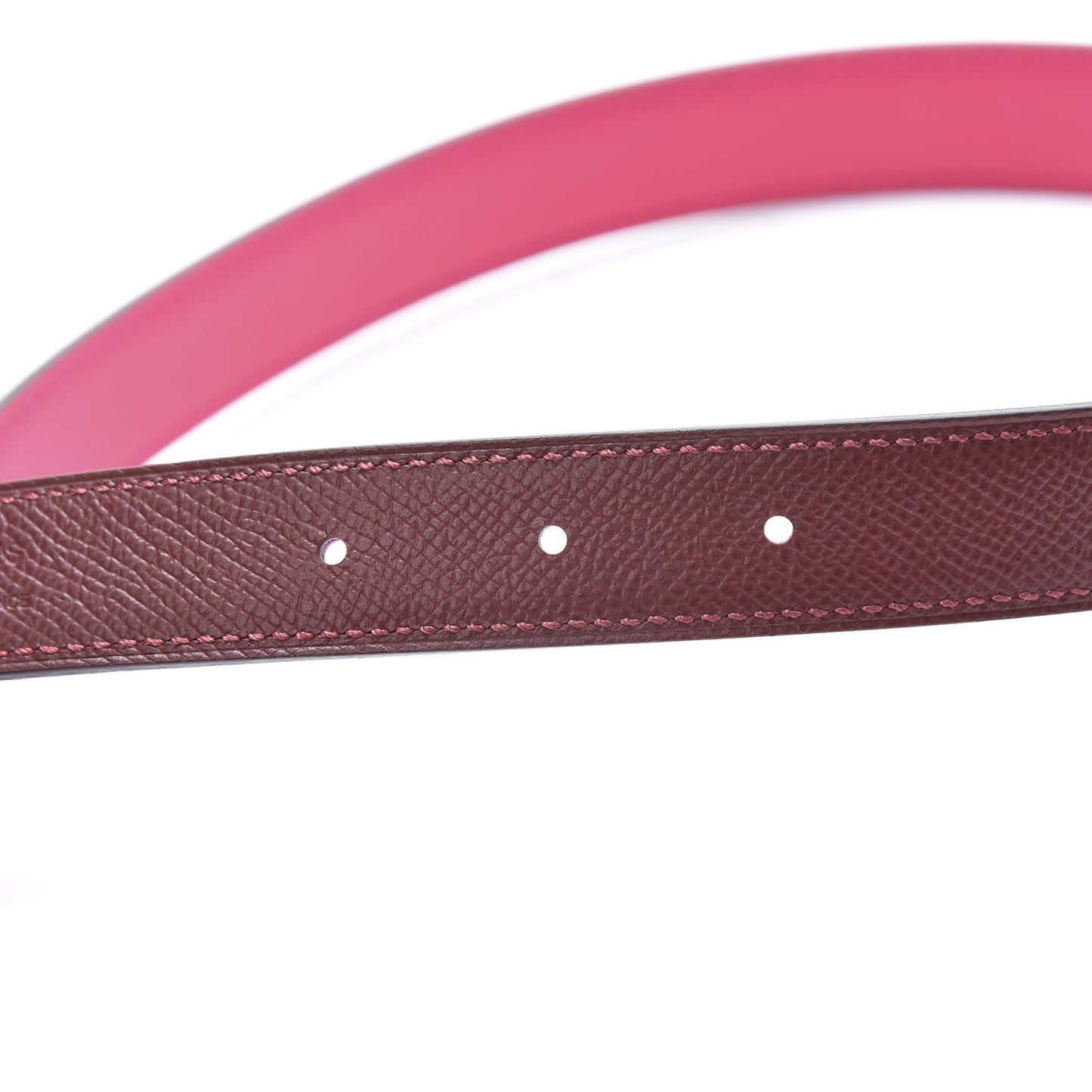 Swift Epsom 24mm Belt Strap 90 Rose Mexico Rouge H