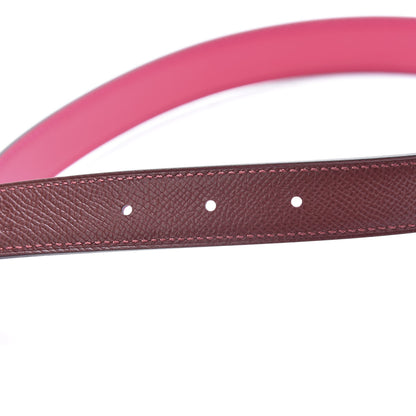 Hermes Swift Epsom 24mm Belt Strap 90 Rose Mexico Rouge H 5 of 9