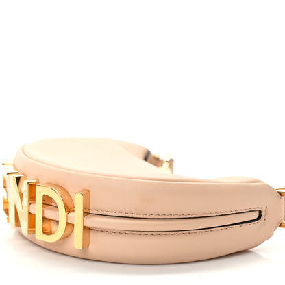 Fendi Vitello Grace Matte Nano Fendigraphy Hobo Charm Light Rose 8 of 10