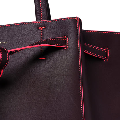 Celine Smooth Calfskin Small Tassel Cabas Phantom Burgundy Pink 14 of 14