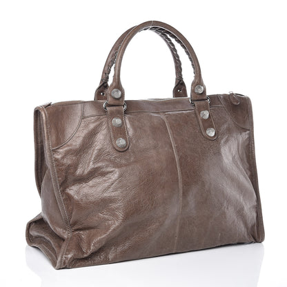 Balenciaga Agneau Giant 21 Silver Hardware Weekender Noix 3 of 12