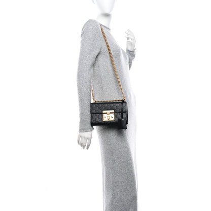 Gucci Guccissima Small Padlock Shoulder Bag Black 3 of 13