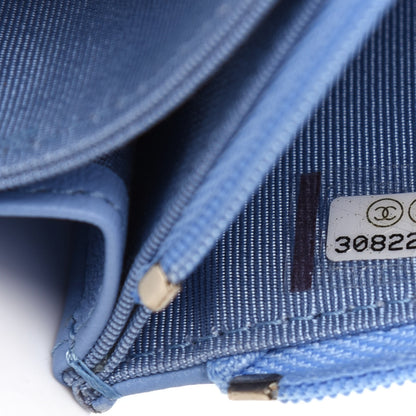 Chanel Lambskin Quilted Mini Wallet On Chain WOC Light Blue 7 of 10