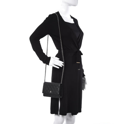 Chanel Caviar Quilted Wallet On Chain WOC Black 2 of 9