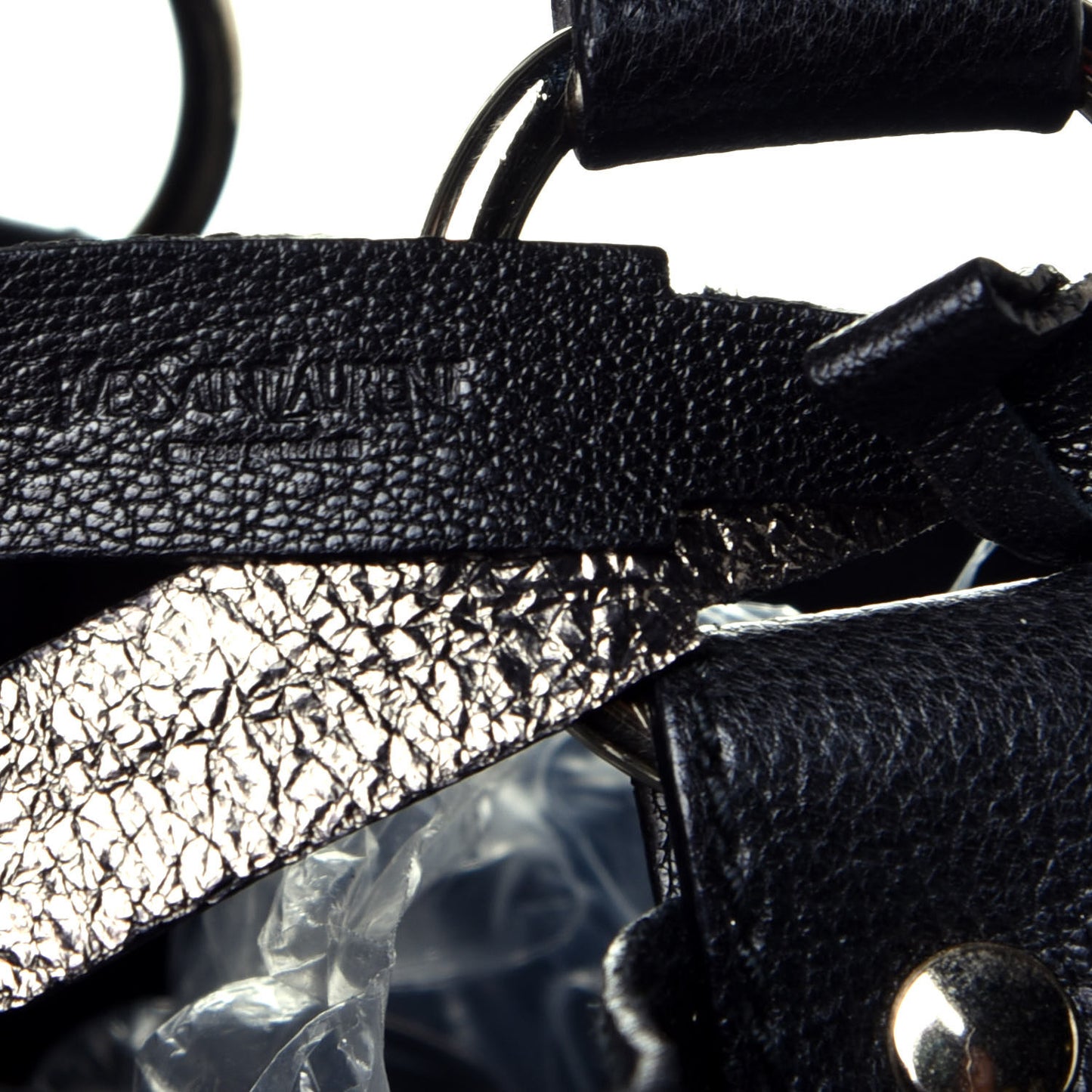 Calfskin Reversible Double Sac Y Tote Gold Black