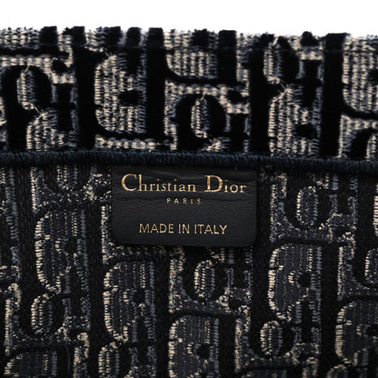 Christian Dior Oblique Velvet Book Tote Blue Multicolor 6 of 12