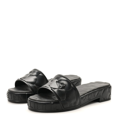 Valentino Garavani Rubber Atelier 03 Rose Edition 25/40mm Platform Slide Sandals 38 Black 4 of 8
