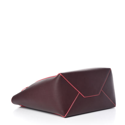 Celine Smooth Calfskin Small Tassel Cabas Phantom Burgundy Pink 4 of 14
