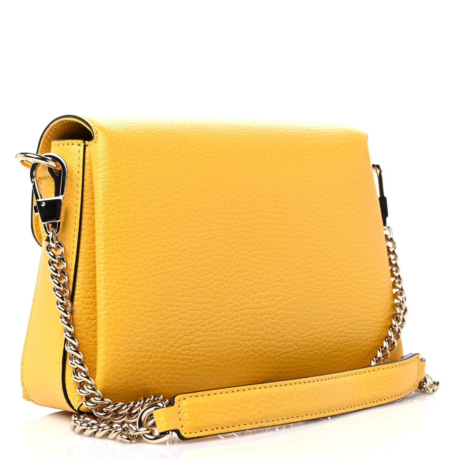 Gucci Dollar Calfskin Interlocking G Crossbody Bag New Buttercup 3 of 9