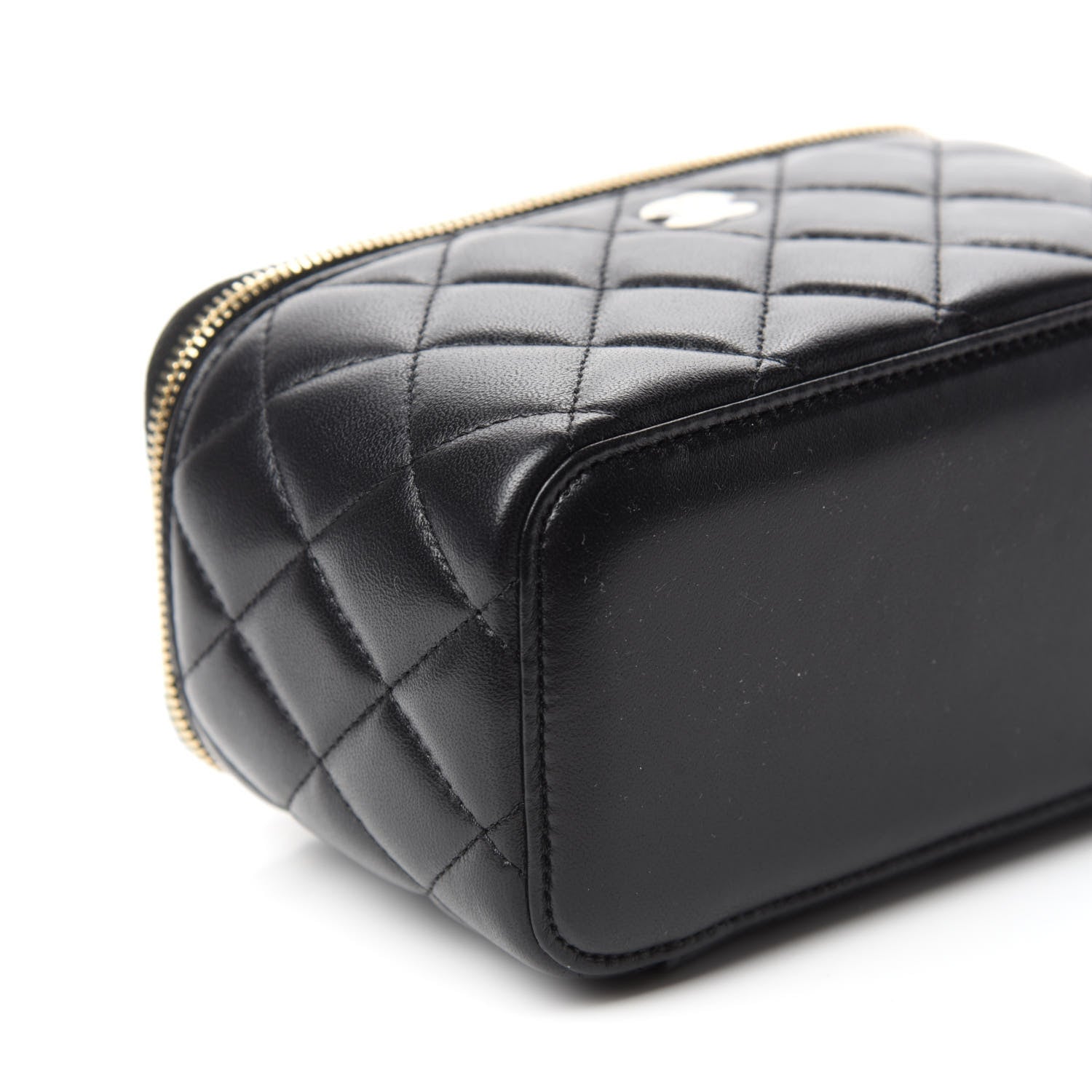 Chanel Lambskin Quilted Small Vanity Case With Chain Black 6 of 10