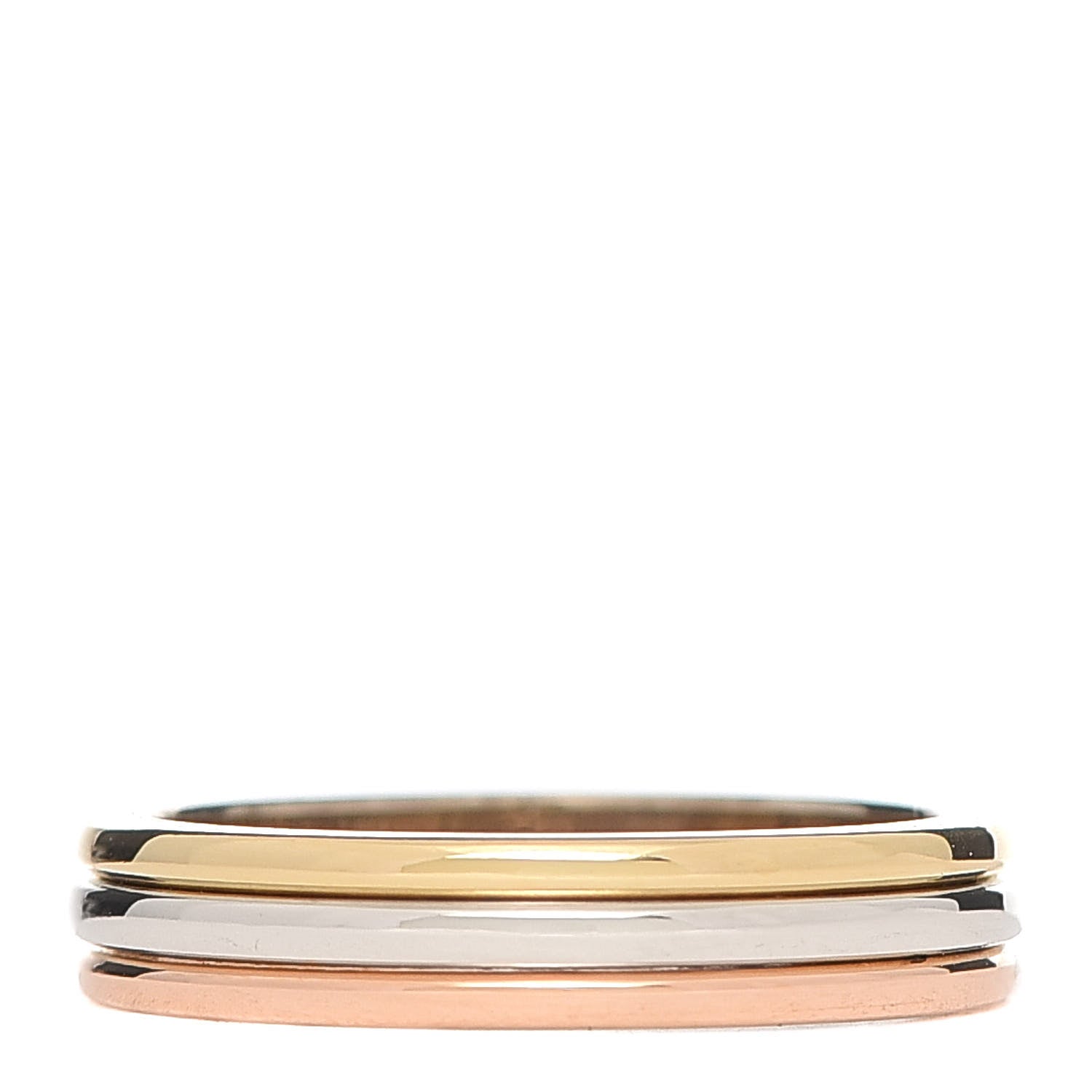 Cartier 18K Pink White Yellow Gold 3.5mm Trinity Wedding Band Ring 49 4.75 1 of 4