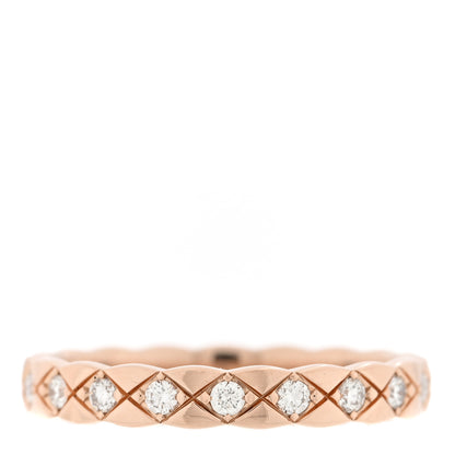 Chanel 18K Beige Gold Diamond Mini Coco Crush Ring 56 7.5 1 of 4